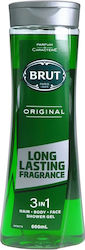 Brut Revitalizing Shower Gel with Woody Scent for Men 600ml