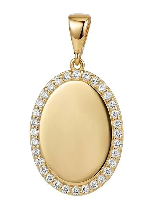 Hängender Charm mit Steinen aus 9K Gold mit Zirkon