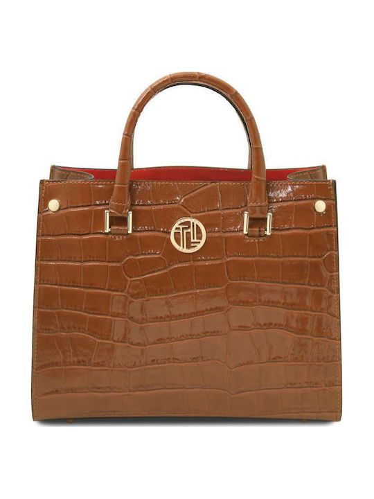 Leather Women's Handbag Tabac Brown