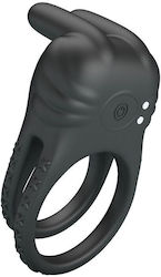 Pretty Love Sini Rechargeable Vibrating Cock Ring 10 Functions Black