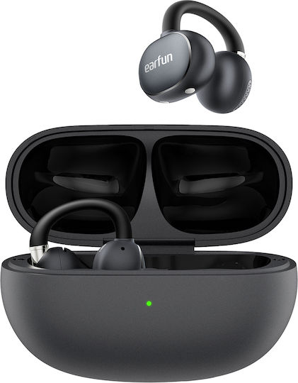Earfun Clip 2 Open Ear Bluetooth Handsfree Headphones with Sweat Resistance and Charging Case Black