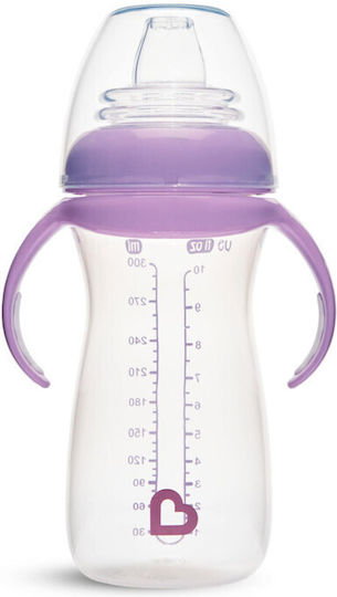 Munchkin Gentle Tall Transition Εκπαιδευτικό Μπιμπερό Πλαστικό με Λαβές Μωβ 300ml