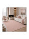Deluxe Wohnzimmer Teppich Rechteckiges Pelziges Rosa 160x210cm