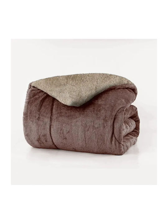 Borea Cozy Brown Queen Quilt 220x240cm