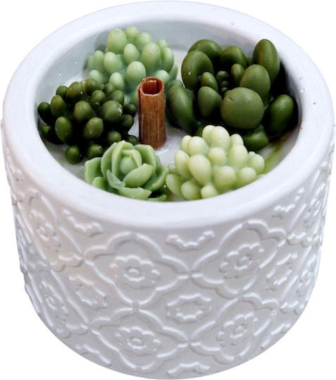 Candle Light Aromatisches Soja-Kerze im Weißes Gefäß 004328LÉU