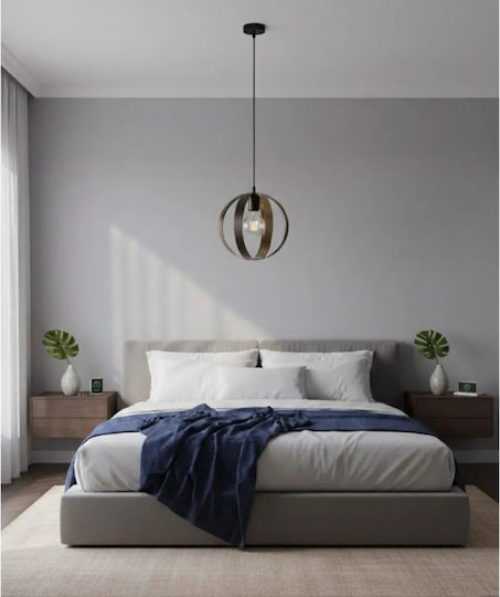 NG Santas Brown Pendant Ceiling Light with E27 Socket 27x27x70cm