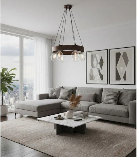 NG Santas Pendant Ceiling Light Bronze with E27 Socket 50x50x80cm
