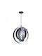 NG Santas Deckenleuchte Silber mit Lampenbirnensockel E27 40x40x80cm