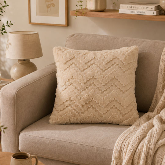 Sofa Cushion A-s Nalia From Furry Beige 45x45cm