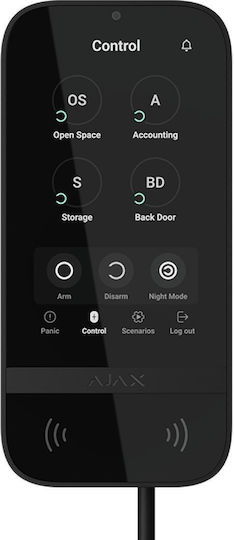 Ajax Systems Клавиатура за аларма с Touch с екран в Черен цвят PN14813