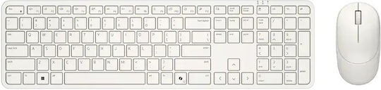 Dell Pro 5 Slim Fără Fir Set Tastatură și Mouse Engleză US Alb
