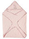 24home.gr Baby-Badetuch mit Kapuze Giraffe Rosa 75x75cm