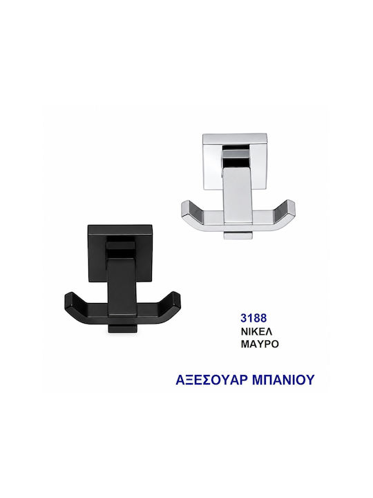 Import Hellas 3188 Double Bathroom Hook with Sc...