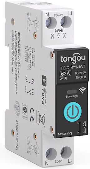 Tongou Kilowatt-Zähler Für Elektrische Messgeräte Analoger Schiene Monophasig Wi-Fi Tuya