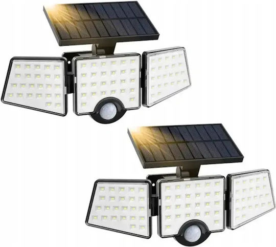 Lepro Водоустойчив Соларен LED Прожектор 1.02W с Датчик за Движение и Фотоклетка IP65