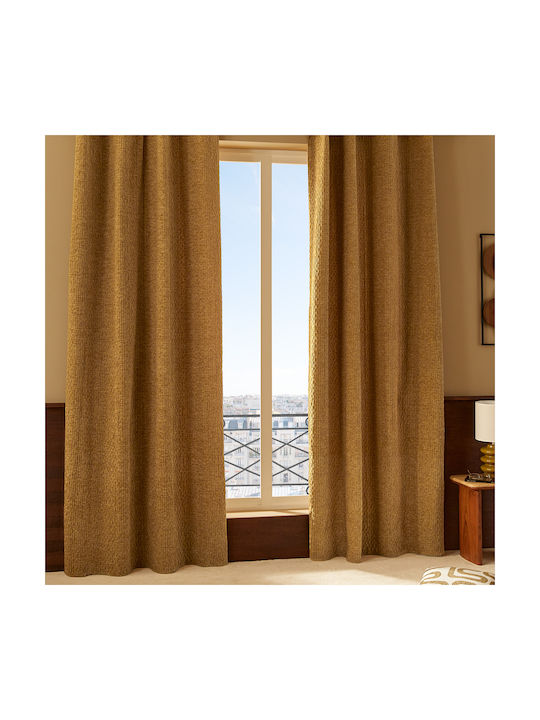 Curtain with Grommets Fran Ochre 140x260cm