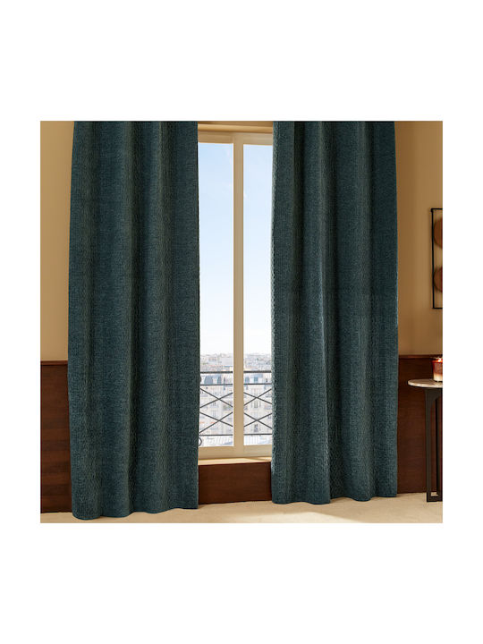 Curtain with Grommets Fran Blue 140x260cm