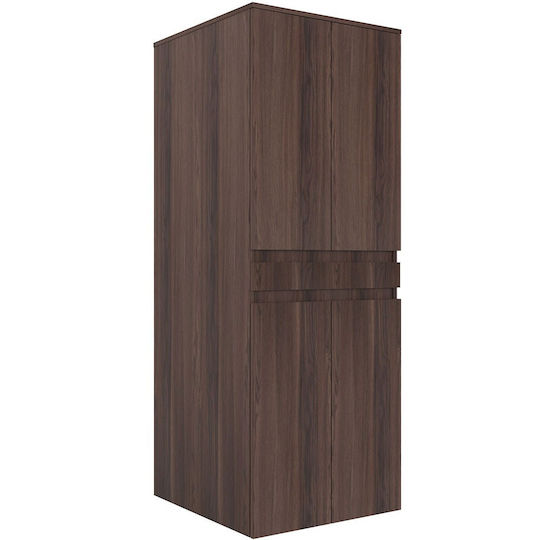 Hanah Home Ντουλάπι Μπάνιου Πλυντηρίου 70x193cm Καφέ