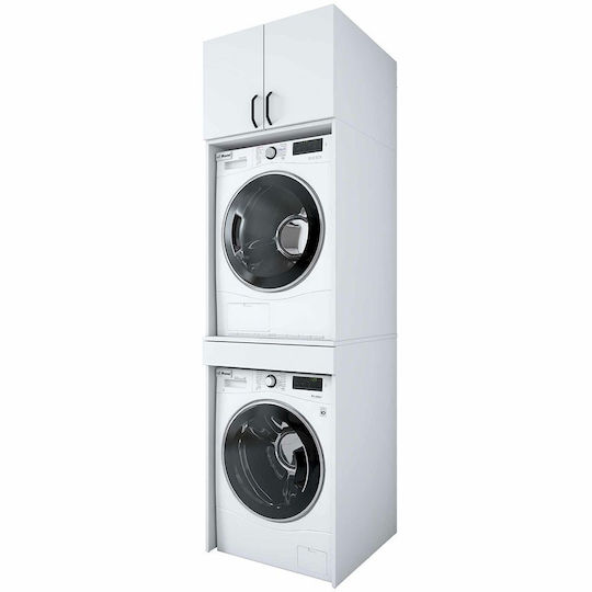 Hanah Home Badezimmerschrank Wäscherei 66.6x65x234cm Weiß