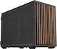 Lian Li DAN B4-mATX Micro Tower Компютърна кутия Сива Wood Edition Mesh TG Steel-Fabric Case