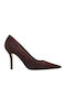 Gemmha Gemmha Suede Heels with High Heel Red
