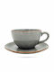 Lubiana Kaffeetasse aus Porzellan Grau 80ml