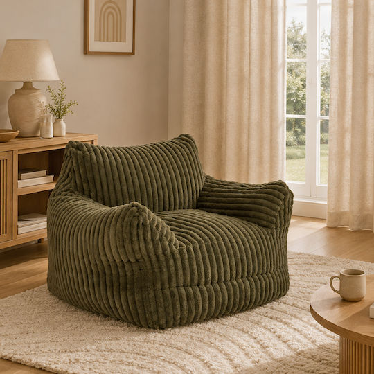 Πολυθρόνα A-s Muzi Khaki 119x110x75cm Πολυθρόνα A-s Muzi Khaki 119x110x75cm