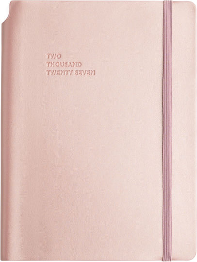 Type Center Εβδομαδιαία Ατζέντα A5 2027 Ροζ Δερμάτινη 14x20.5εκ. (με Προσωποποίηση)