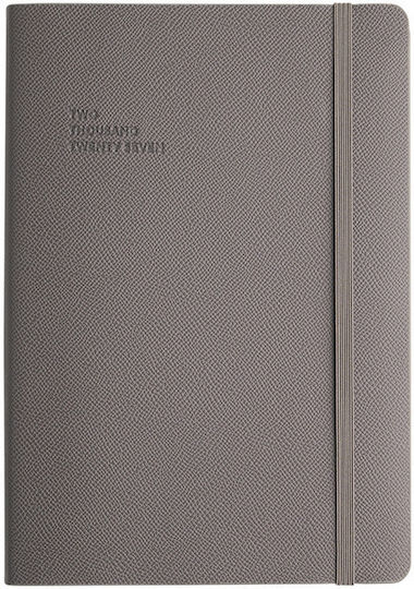 Type Center Ημερήσια Ατζέντα B5 2027 Γκρι Δερμάτινη 5x23.4εκ. (με Προσωποποίηση)