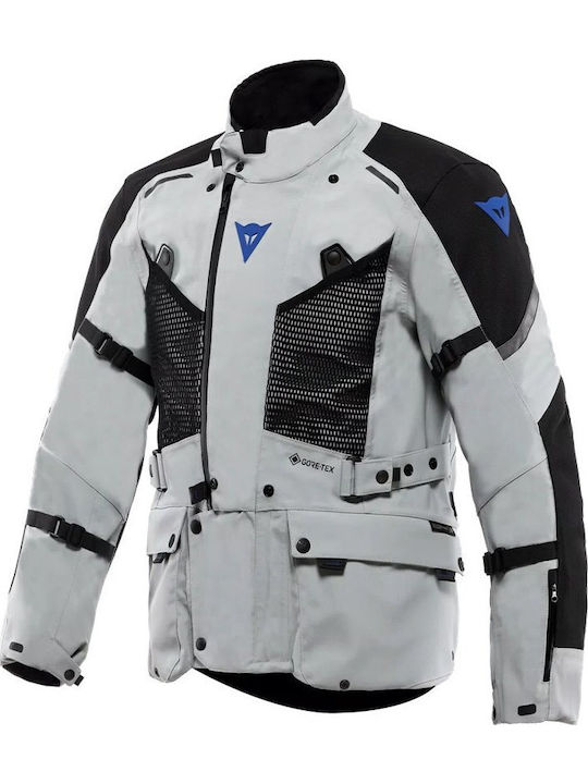 Dainese Super Expedition Мъжко Мотоциклетно яке Всесезонно Водоустойчиво Светлосиво/Синьо