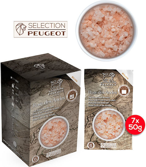 Set 7 Beutel Rosa Grobes Salz 7x50g Gewürze Peugeot