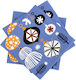 Blaue Papierservietten 33x33 cm 20 Stück Dekorative Julklapp Duka