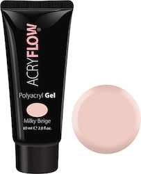 Acryflow Polyacryl Gel False Nail Gel Milky Bei...