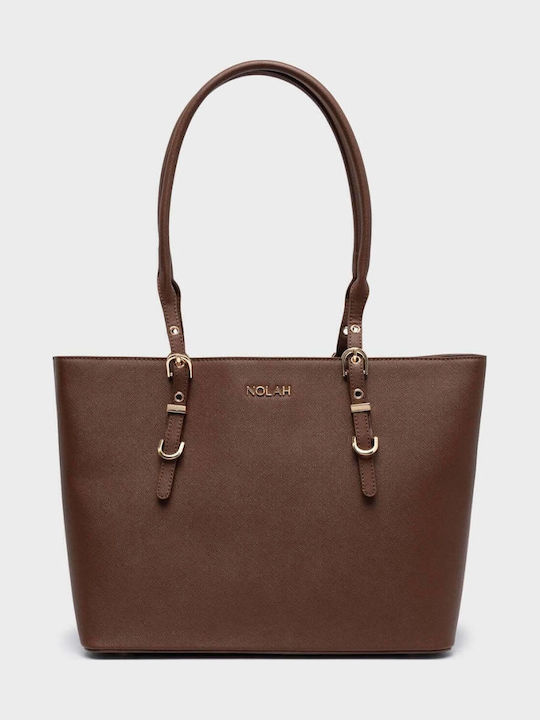 Nolah Freya Damen Shopper Tasche Braun