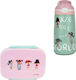Pepita Viajera Plastic Kids Dinner Set 0.4 Litre Thermal Pink