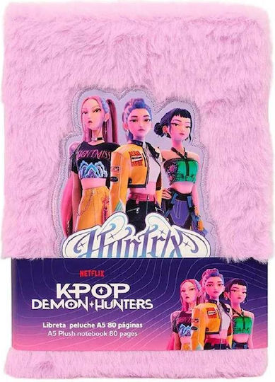 Gim Kpop Huntrix Demon Hunters Детски Бележник Розов