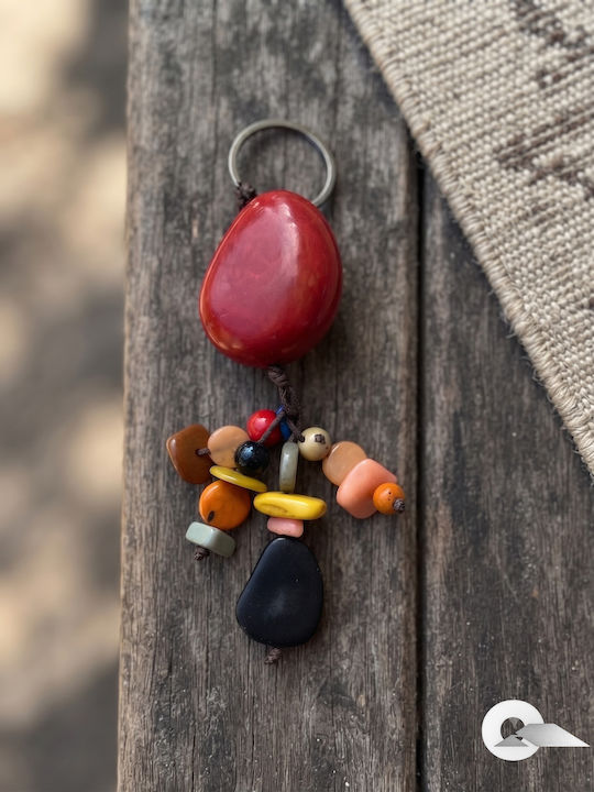 Γυναικείο Χειροποίητο Μπρελόκ Bag Charm "ruby Drop" Φυσικό Τάγκουα Κόκκινο Γυναικείο Χειροποίητο Μπρελόκ Bag Charm "ruby Drop" Φυσικό Τάγκουα Κόκκινο