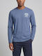 Long Sleeve Blue Blouse