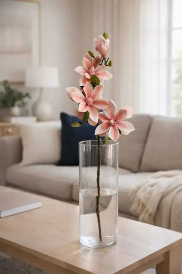 Stewehome Artificial Branch of Luxurious Magnolia Decorative Flower