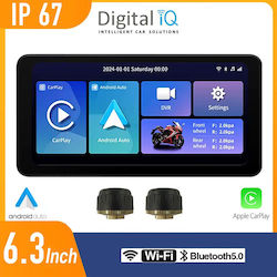 Digital IQ 6.3" Motorcycle Navigation Display Tpms Waterproof IPX7 Apple Carplay Android Auto