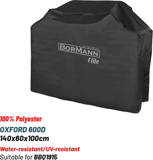 Bormann Grill Cover Black from Oxford Polyester with UV Protection 140x60x100cm