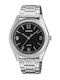 Casio Herrenuhren Batterie mit Silber Metallischem Armband