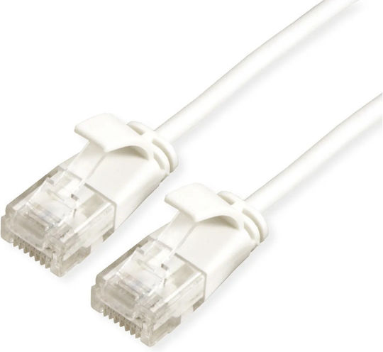 Roline U/UTP Cat.6a (Gigabit) Καλώδιο Δικτύου Ethernet 0.3m Λευκό