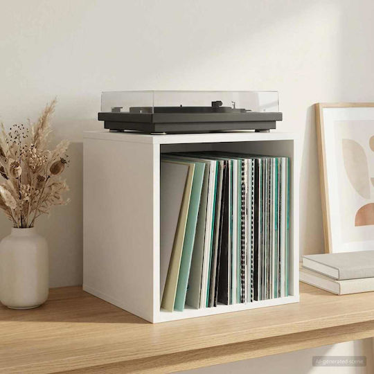 vidaXL Vinyl Record Album Box 2 pcs White 37 x 36.5 x 38 cm