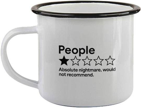 Koupakoupa People One Star Rating Would Not Recommend Enamel Mug Black 360ml