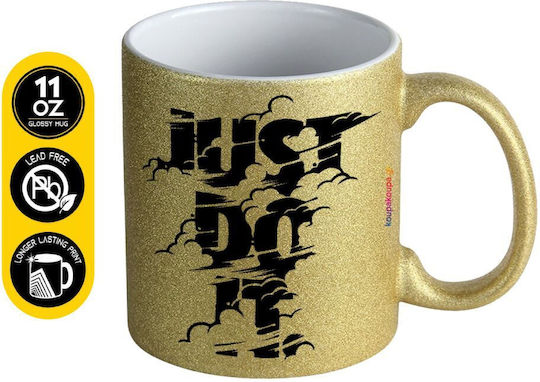 Koupakoupa Just Do It Ceramic Mug Gold 330ml