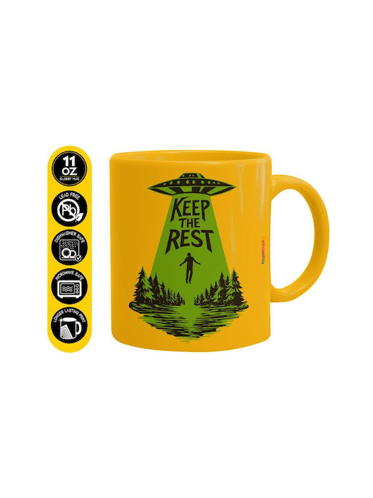 Koupakoupa Keep The Rest Ceramic Yellow Mug 330ml