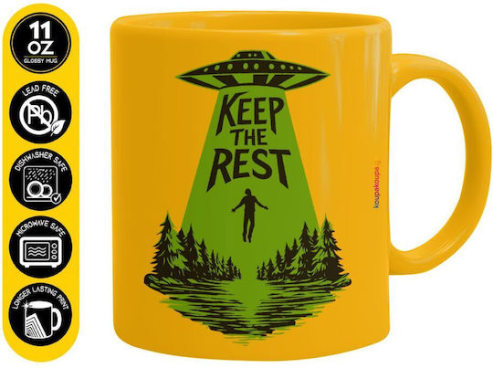 Koupakoupa Keep The Rest Cană Ceramică Galbenă 330ml