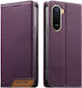 Xiaomi Redmi A7 Pro Dierfeng Df-018 Flip Wallet Synthetic Leather Pu Tpu Purple Rfid Wallet Stand Mobile Phone Case
