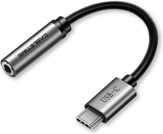 Cabletime DM131031 Конвертор USB-C мъжки към 3.5mm женски Сив